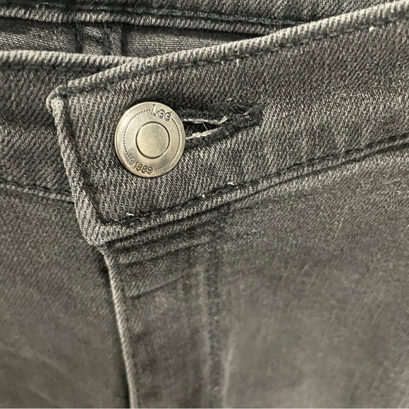 Lee Black Relaxed Fit Straight Leg Jeans - 10 Long - Picture 3 of 11